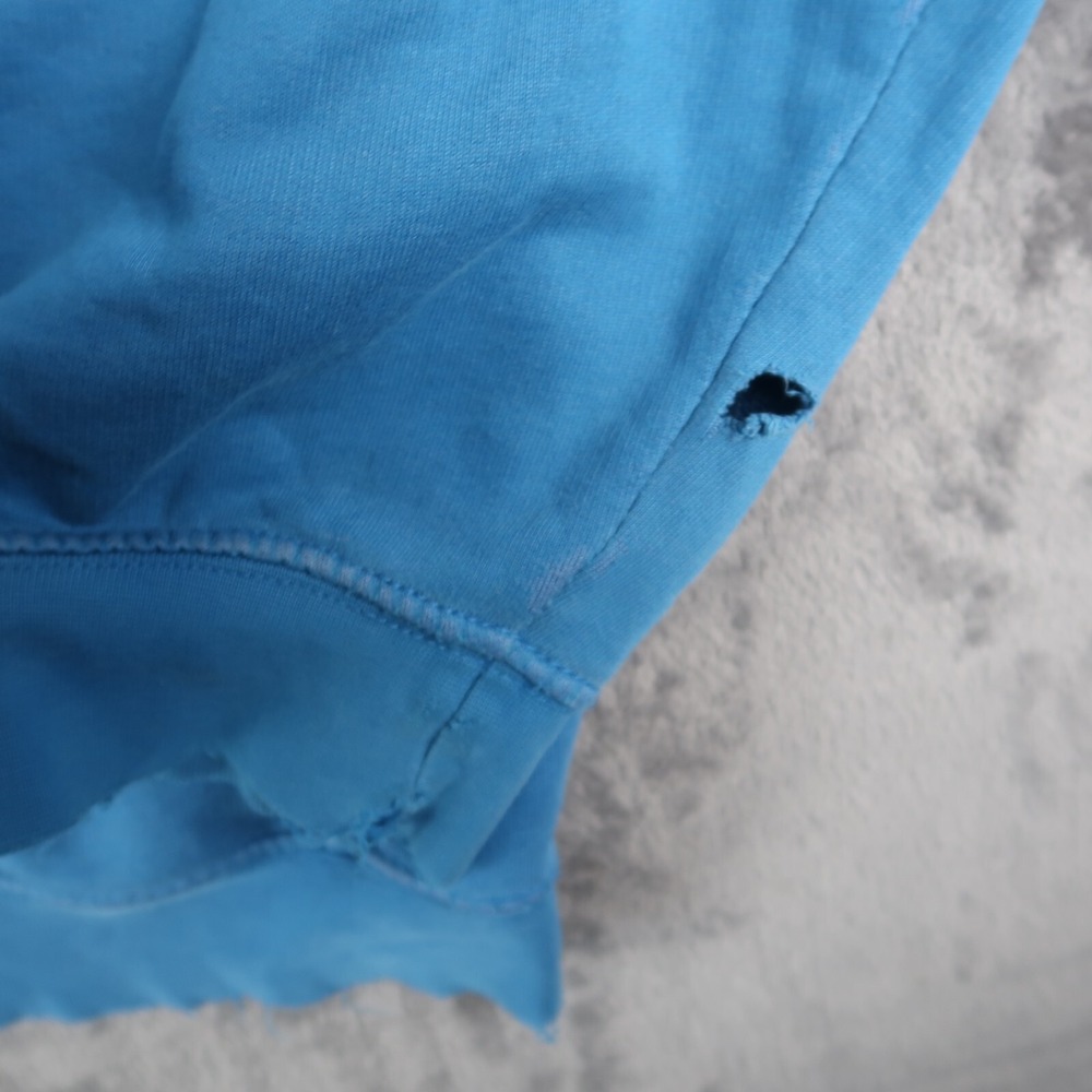Vintage Y2K Nike Gray Tag Blue Hoodie Size L Large Mini Swoosh Thrashed - Picture 8 of 16